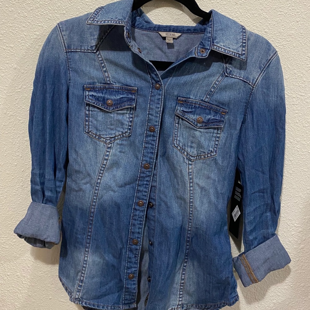 Guess denim shirt new